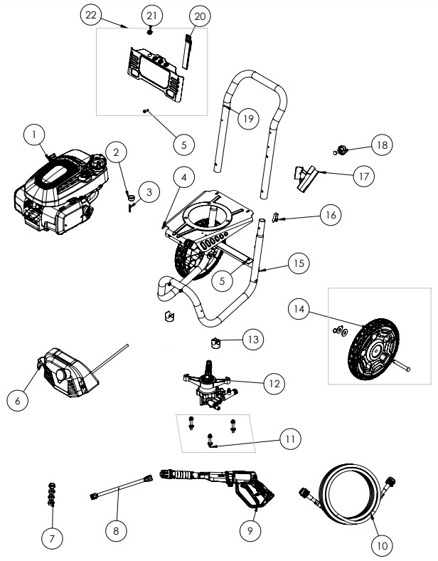 DXPW3123-61168 Power Washer repair Parts